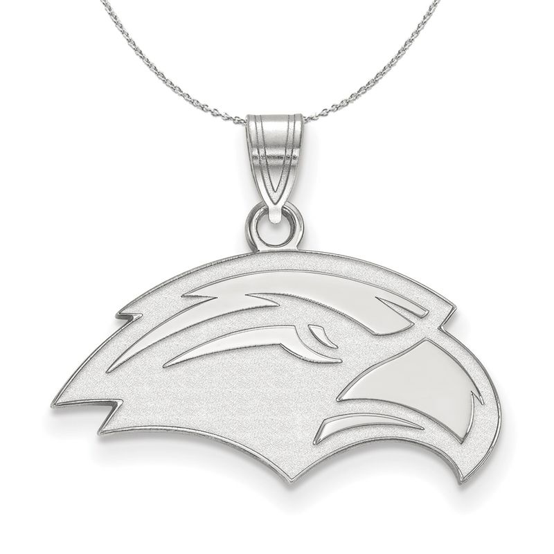 Sterling Silver Southern Miss Small Pendant Necklace - 16 Inch